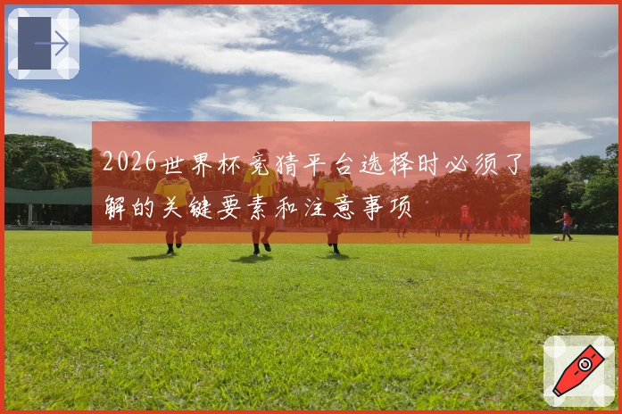 2026世界杯竞猜平台选择时必须了解的关键要素和注意事项